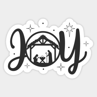 Joy Nativity Scene Sticker